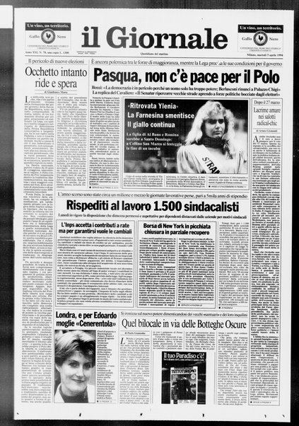 Il giornale : quotidiano del mattino